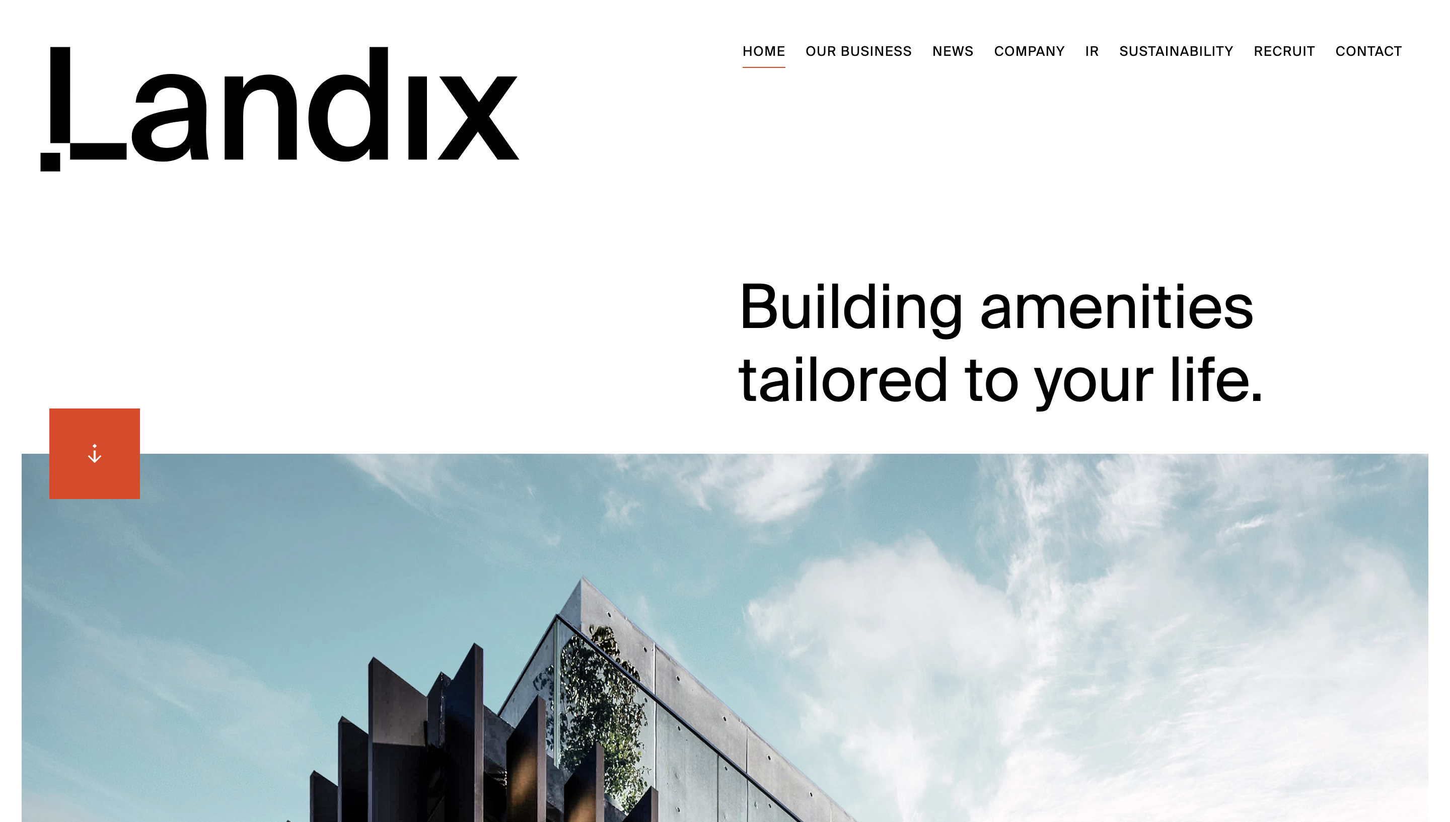 シンプルな企業デザインの株式会社ランディックス